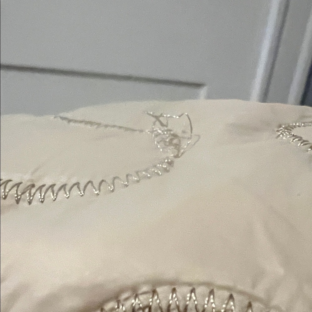 Quilted Beige Women's Hat with Faux Fur Trim - Picture 4 of 4